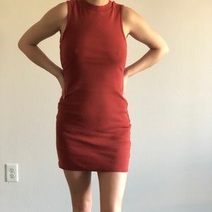 Cecico High neck pencil dress with open back